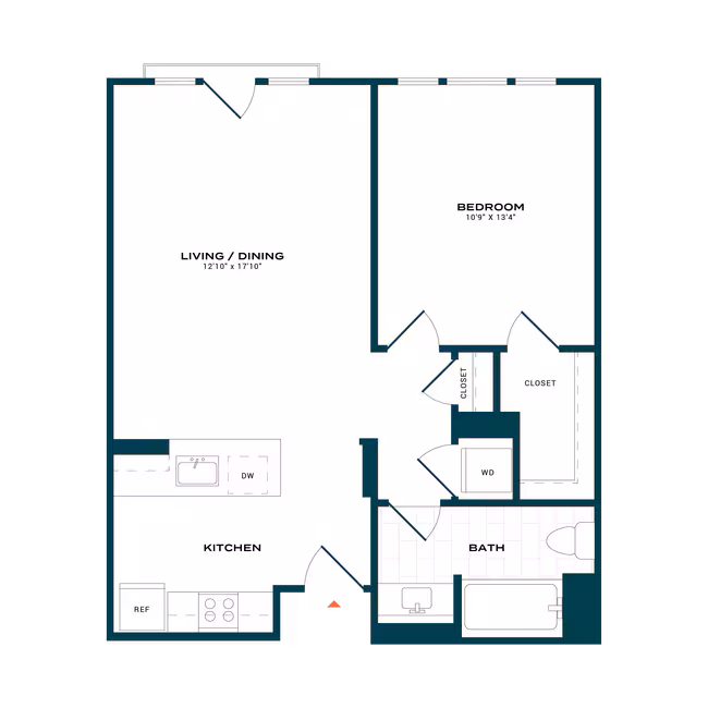 1 Bed • 1 Bath 752 floor plan